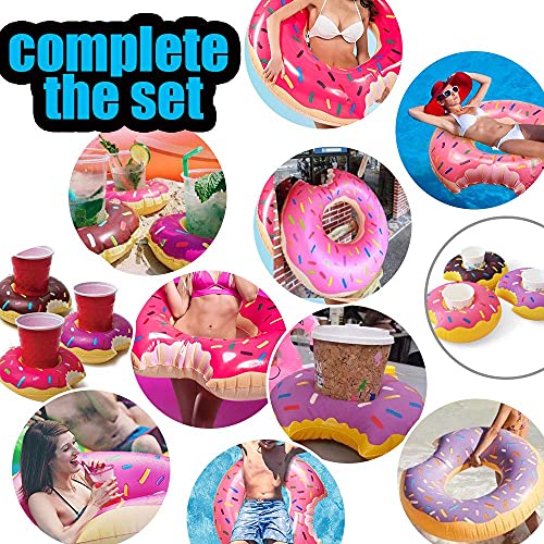 YIJIAOYUN Anillo de natación Inflable de Donut de Fresa Gigante, Gran Juguete de Playa de Piscina de Verano, Flotador de Piscina de Tubo de natación para Adultos