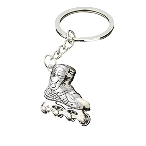 YONGHUISS Simulación Patines Llavero Cool Individual Fila Patinaje Coche Llavero Exquisito Bolsa Colgante Keyholder (Color Name : Silver)