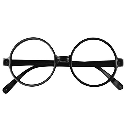 YOSICIL Disfraz de Mago Escolar,Gafas Negro de Marco Corbata para Adultos y Niños Disfraz de Corbata para niños Disfraces de Cosplay Accesorios Set