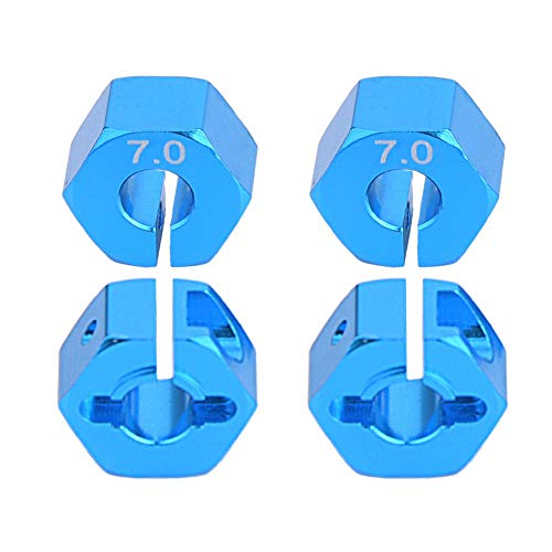 Yosoo Health Gear - Adaptador hexagonal para rueda de metal RC de 12 mm, 4 unidades, adaptador hexagonal para coche RC con pernos y tornillos para piezas de repuesto RC