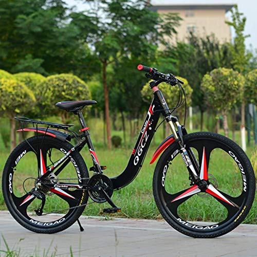 YUCHEN- Bicicletas al aire libre viaje bicicleta adulto montaña bicicleta bicicleta estudiante competencia coche estudiante carretera bicicleta niños bicicleta (color: negro, tamaño: 24 pulgadas)