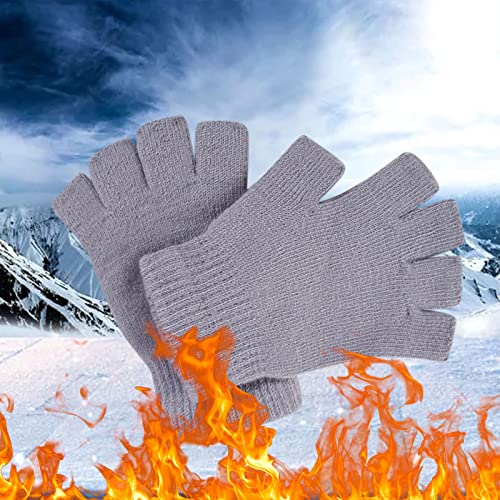 YUNGE Guantes Motocross,Guantes Trial,Guantes De Futbol,Guantes Termicos Hombre,Guantes De Escritura Para Hombres Y Mujeres Guantes De Ciclismo De Color Liso Con Dedos Elásticos De Lana Tejida