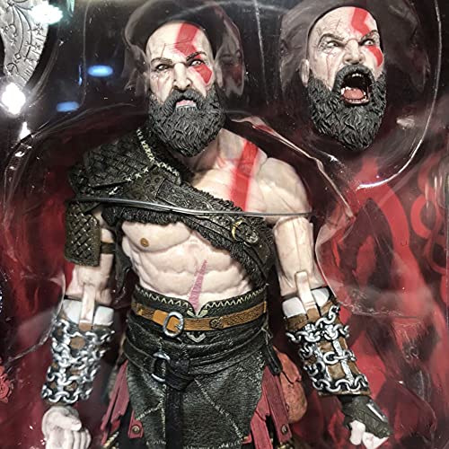 Yuxunqin 2018 Gody of War 4 Kratos Acción Figura-Ultimate 7 Pulgadas Kratos y Figuras ATREUS (Edición Deluxe)