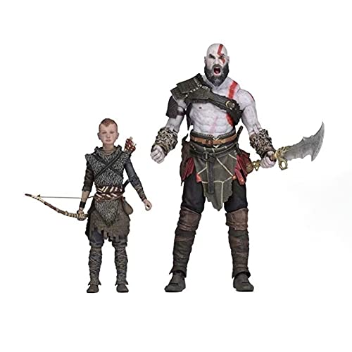 Yuxunqin 2018 Gody of War 4 Kratos Acción Figura-Ultimate 7 Pulgadas Kratos y Figuras ATREUS (Edición Deluxe)