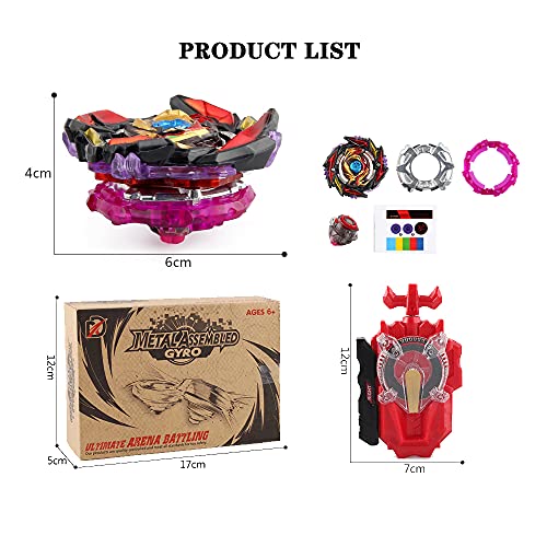 Zimrobin Beyblade Burst Turbo Set，Peonzas Juguetes Conjunto,Burst Turbo Launcher Set,Navidad Regalo, Regalo para Los Niños