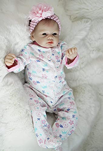 ZIYIUI 22pulgadas 55cm Bebes Reborn Niña Verdadero Silicona muñecas reborn niño Reales Toddler Recien Nacidos Ojos Abiertos Realista Baby Dolls Girls Originales Baratos