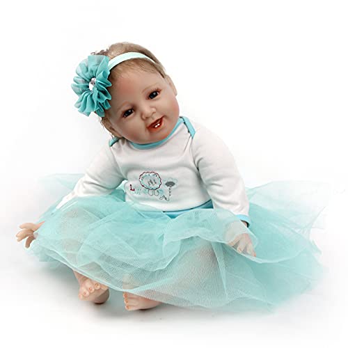 ZIYIUI Muñeca Reborn 55 cm 22 Pulgadas Bebe Reborn de Silicona Real Suave Vinilo Realistic Recién Nacido Bebé Muñeco Juguetes Regalode Los Niños Reborn Dolls