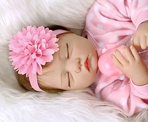 ZIYIUI Realista Dormir Muñeca Bebé Reborn Niña Babys Silicona Vinilo Chico Muñeca Toddler Dolls Ojo Cerrado Originales Recién Nacido 22 Pulgadas