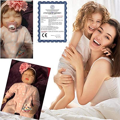 ZIYIUI Realista Dormir Muñeca Bebé Reborn Niña Babys Silicona Vinilo Chico Muñeca Toddler Dolls Ojo Cerrado Originales Recién Nacido 22 Pulgadas