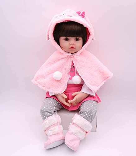 ZIYIUI Realista Muñeca Reborn Niña Babys Doll Toddlers Renacer Muñecos bebé Vinilo de Silicona Suave Babies Boca magnética Niños Juguetes 20 Pulgadas 50 cm