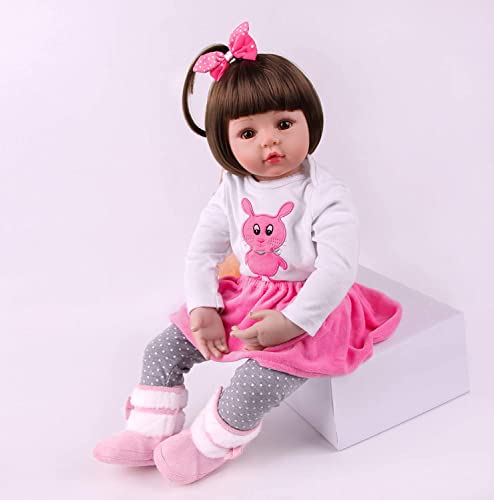 ZIYIUI Realista Muñeca Reborn Niña Babys Doll Toddlers Renacer Muñecos bebé Vinilo de Silicona Suave Babies Boca magnética Niños Juguetes 20 Pulgadas 50 cm