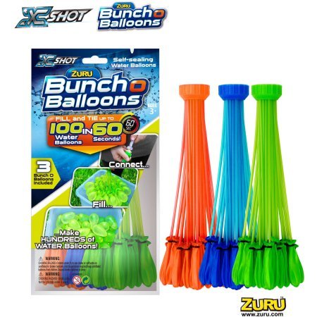 Zuru Bunch O Balloons 100 Globos (Azul Naranja Verde)